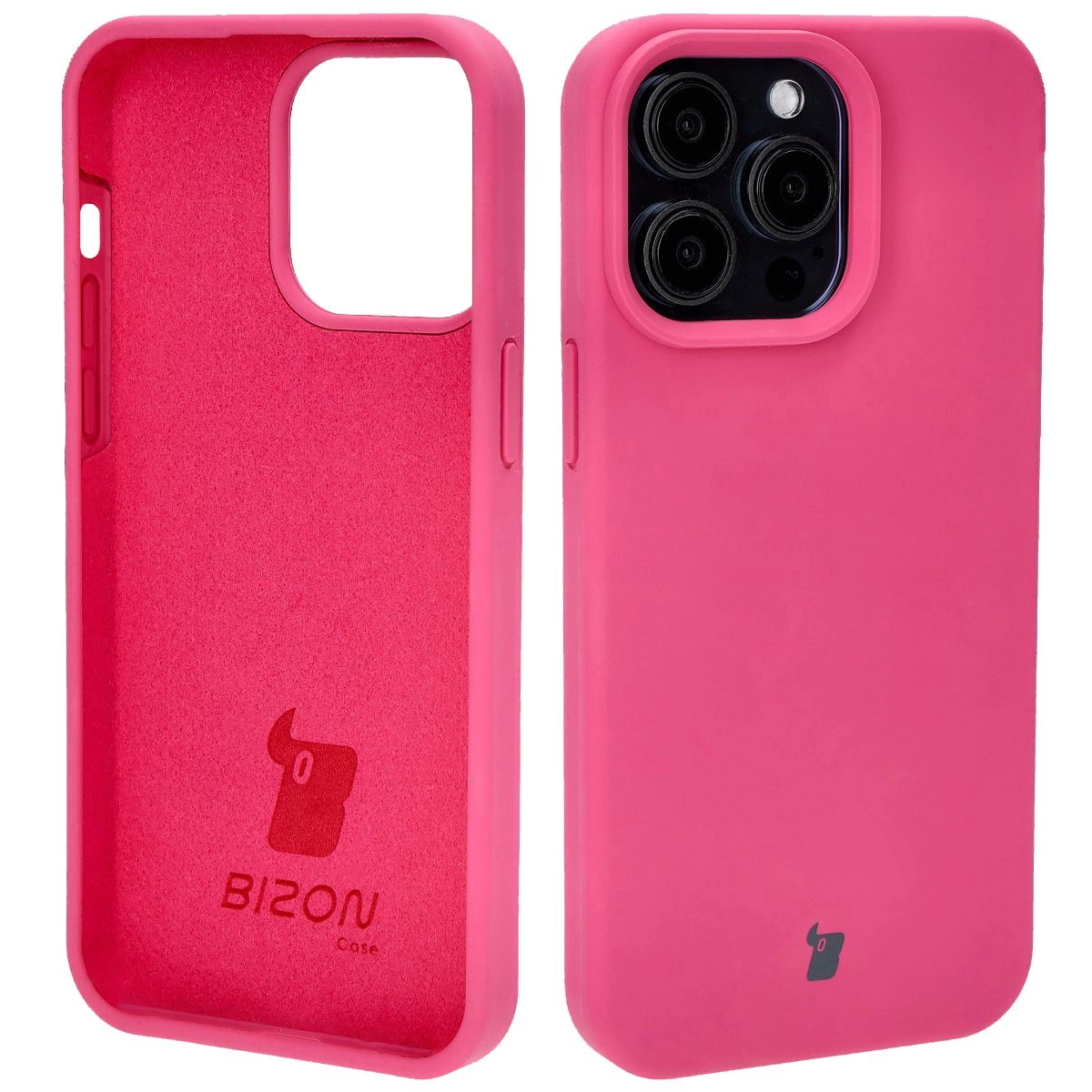 Etui Bizon Silikonowe Soft do iPhone 14 Pro Max Fuksja