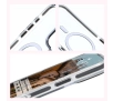 Etui Bizon Marco z MagSafe do iPhone 16 Pro Max Przezroczyste z czarną ramką