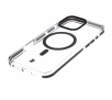 Etui Bizon Marco z MagSafe do iPhone 16 Pro Max Przezroczyste z czarną ramką