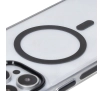 Etui Bizon Marco z MagSafe do iPhone 16 Pro Max Przezroczyste z czarną ramką