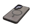Etui Bizon Eclipse z MagSafe i podstawką do Galaxy S24 Plus Przydymione z czarną ramką