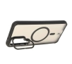 Etui Bizon Eclipse z MagSafe i podstawką do Galaxy S24 Plus Przydymione z czarną ramką