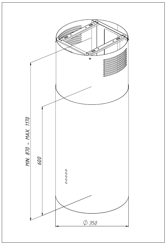 Okap Akpo WK-10 Isla Balmera Slim Inox