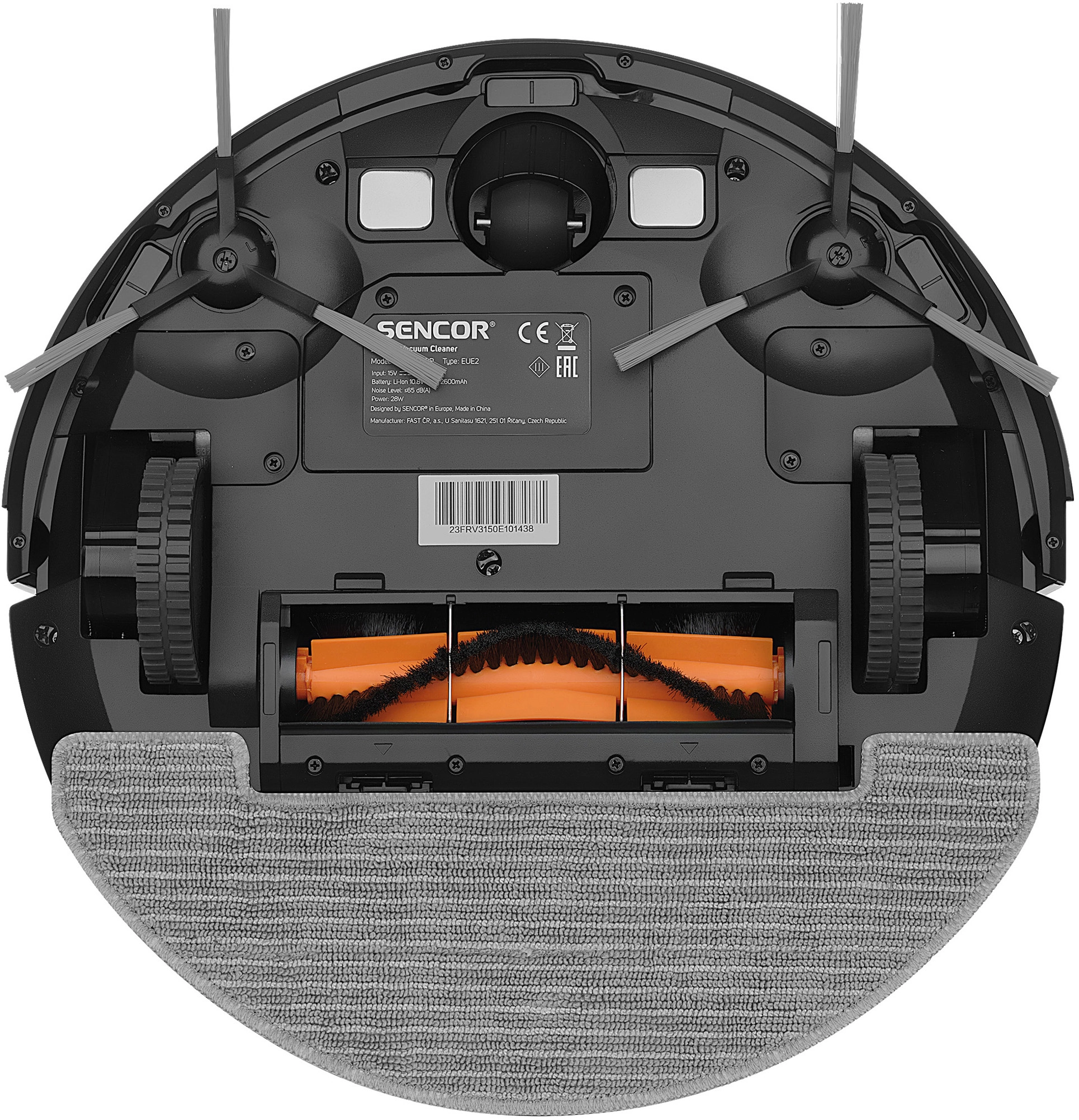 Robot sprzątający Sencor SRV 3150OR Funkcja mopowania Tworzenie mapy pomieszczenia 62db