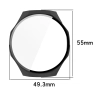 Nakładka na tarczę Bizon ze szkłem do Huawei Watch GT5 Pro 46mm Matowy czarny