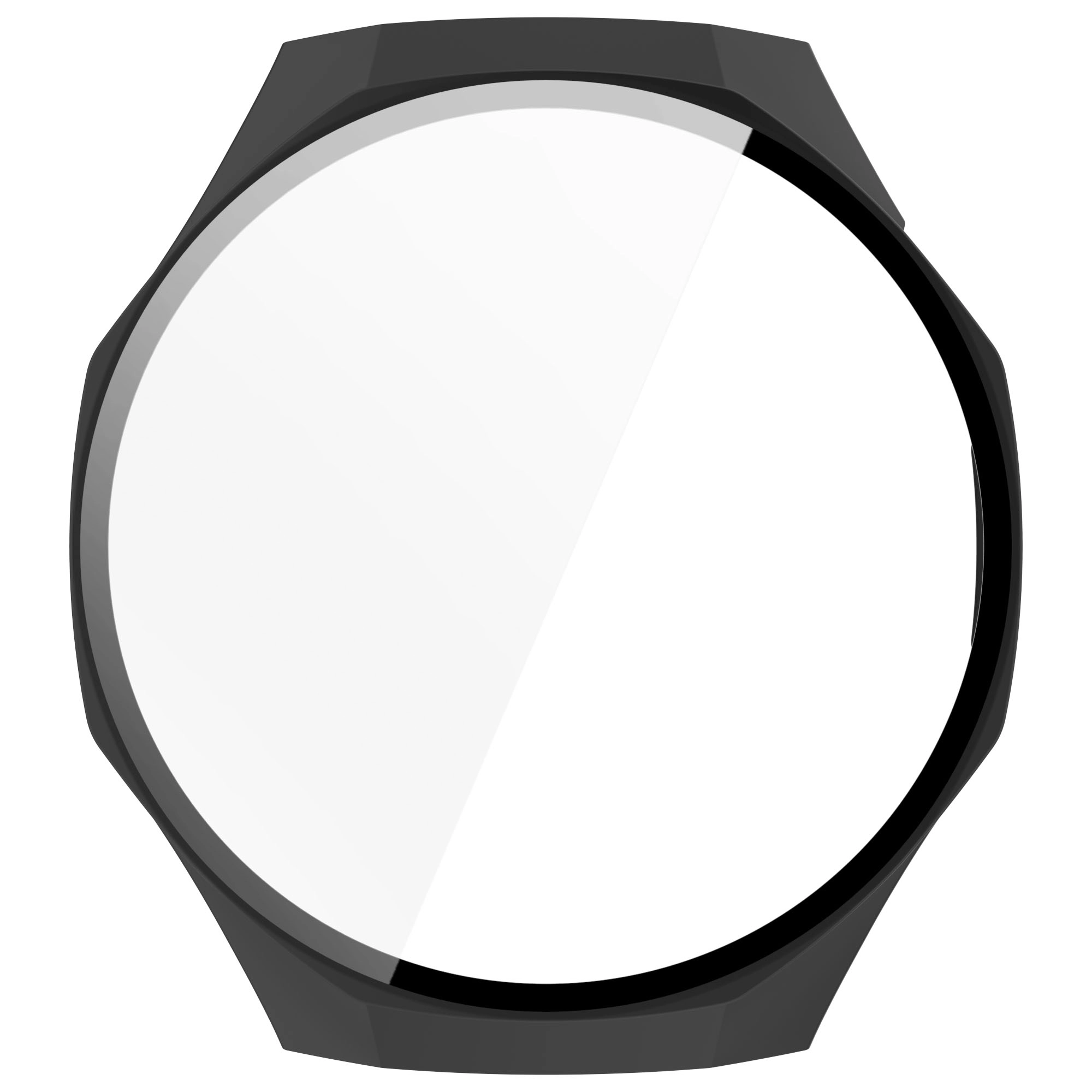 Nakładka na tarczę Bizon ze szkłem do Huawei Watch GT5 Pro 46mm Matowy czarny