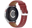 Pasek Bizon skórzany Casual 20mm do Galaxy Watch FE/7/6/6 Classic/5/5Pro/4/4 Classic Czerwony