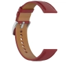 Pasek Bizon skórzany Casual 20mm do Galaxy Watch FE/7/6/6 Classic/5/5Pro/4/4 Classic Czerwony
