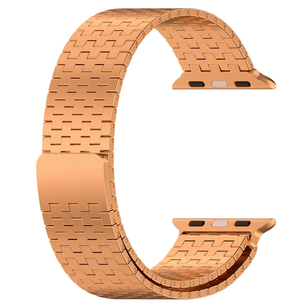 Bransoleta Bizon ze stali nierdzewnej Titanium do Apple Watch 44/45/46/49mm Różowo-złoty