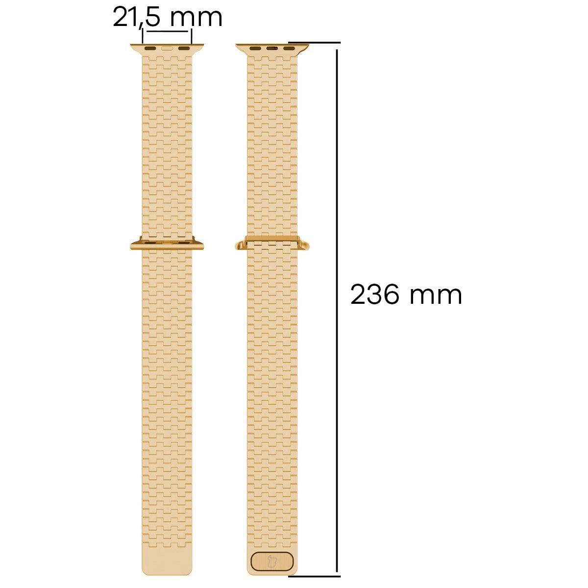 Bransoleta Bizon ze stali nierdzewnej Titanium do Apple Watch 44/45/46/49mm Różowo-złoty