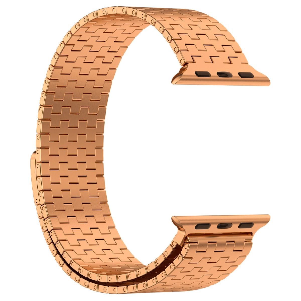 Bransoleta Bizon ze stali nierdzewnej Titanium do Apple Watch 44/45/46/49mm Różowo-złoty