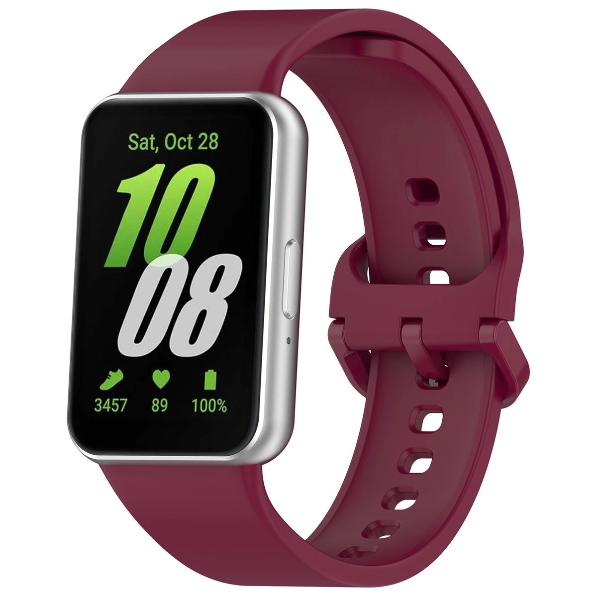 Pasek Bizon Strap Watch Silicone do Galaxy Fit 3 Burgundowy