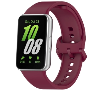 Pasek Bizon Strap Watch Silicone do Galaxy Fit 3 Burgundowy