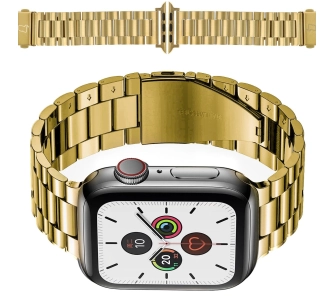 Bransoleta Bizon ze stali nierdzewnej Aura do Apple Watch 41/40/38mm Złoty
