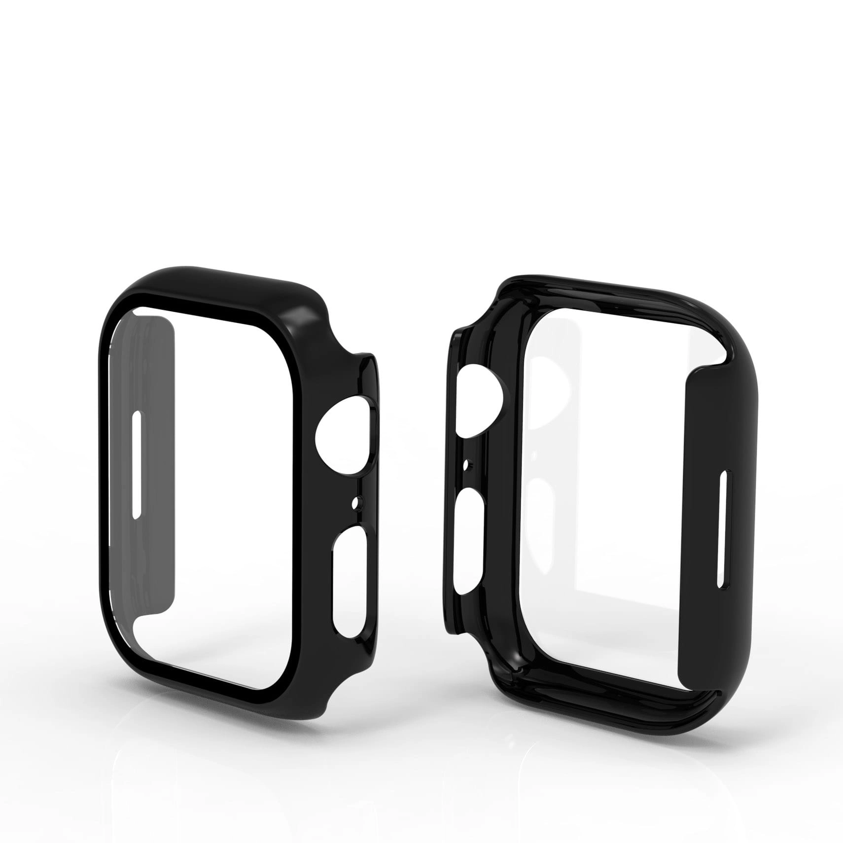 Nakładka na tarczę Bizon ze szkłem do Apple Watch 9/8/7 45mm Czarny