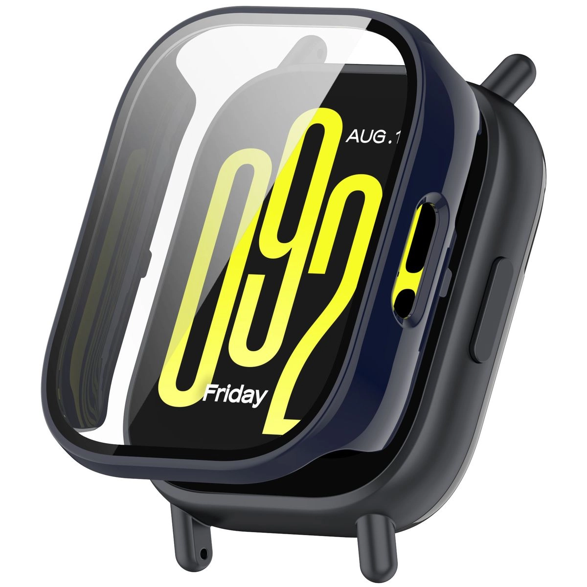 Nakładka na tarczę Bizon ze szkłem do Xiaomi Redmi Watch 5 Active Niebieski