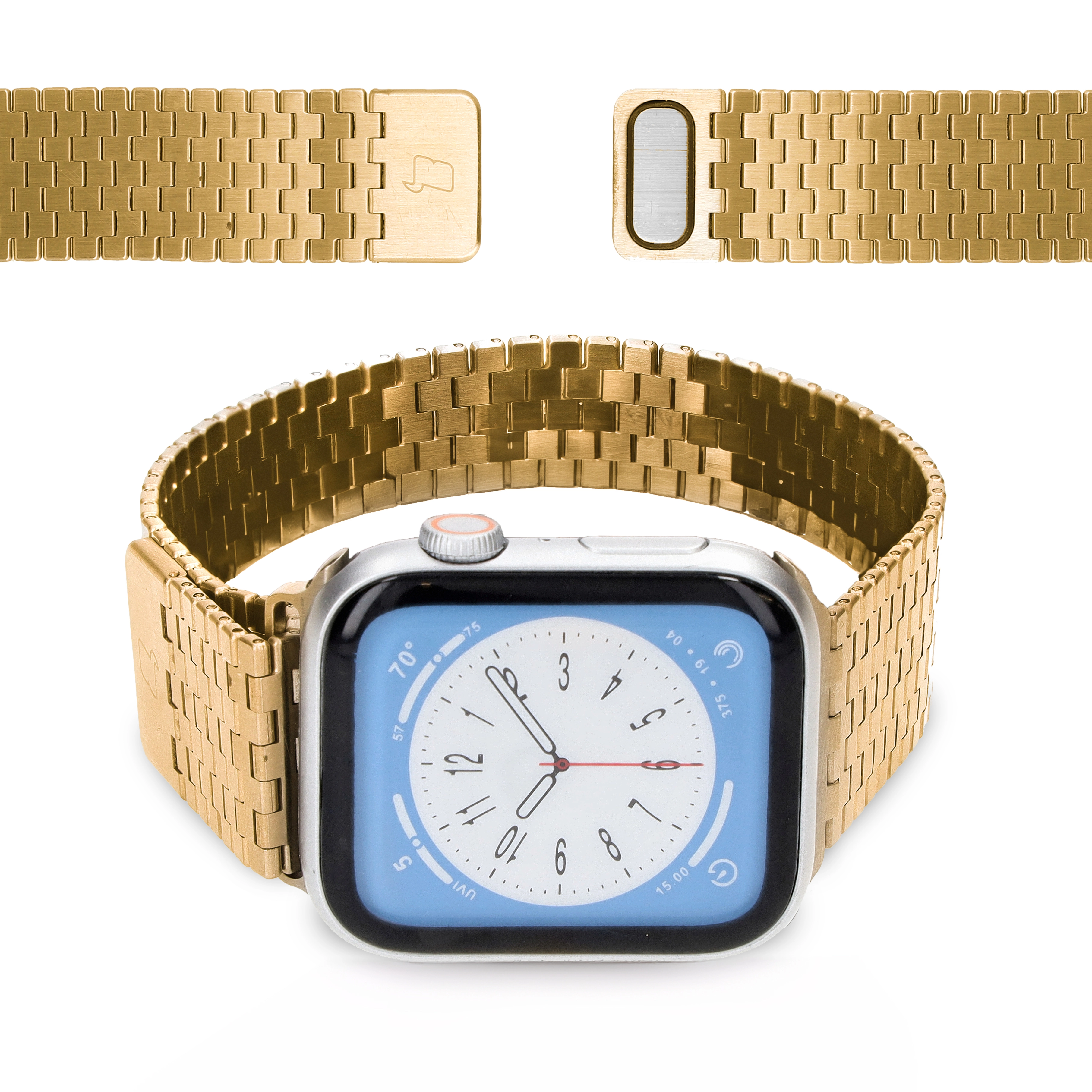 Bransoleta Bizon ze stali nierdzewnej Titanium do Apple Watch 44/45/46/49mm Złoty