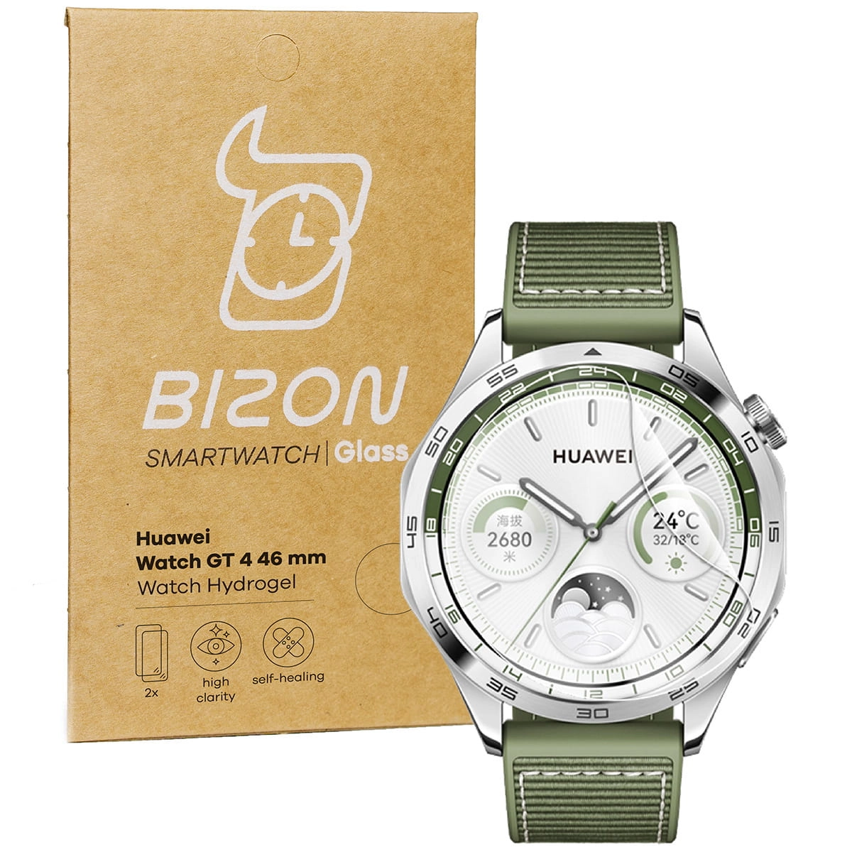 Folia hydrożelowa Bizon na ekran do Huawei Watch GT 4 46mm 2 sztuki