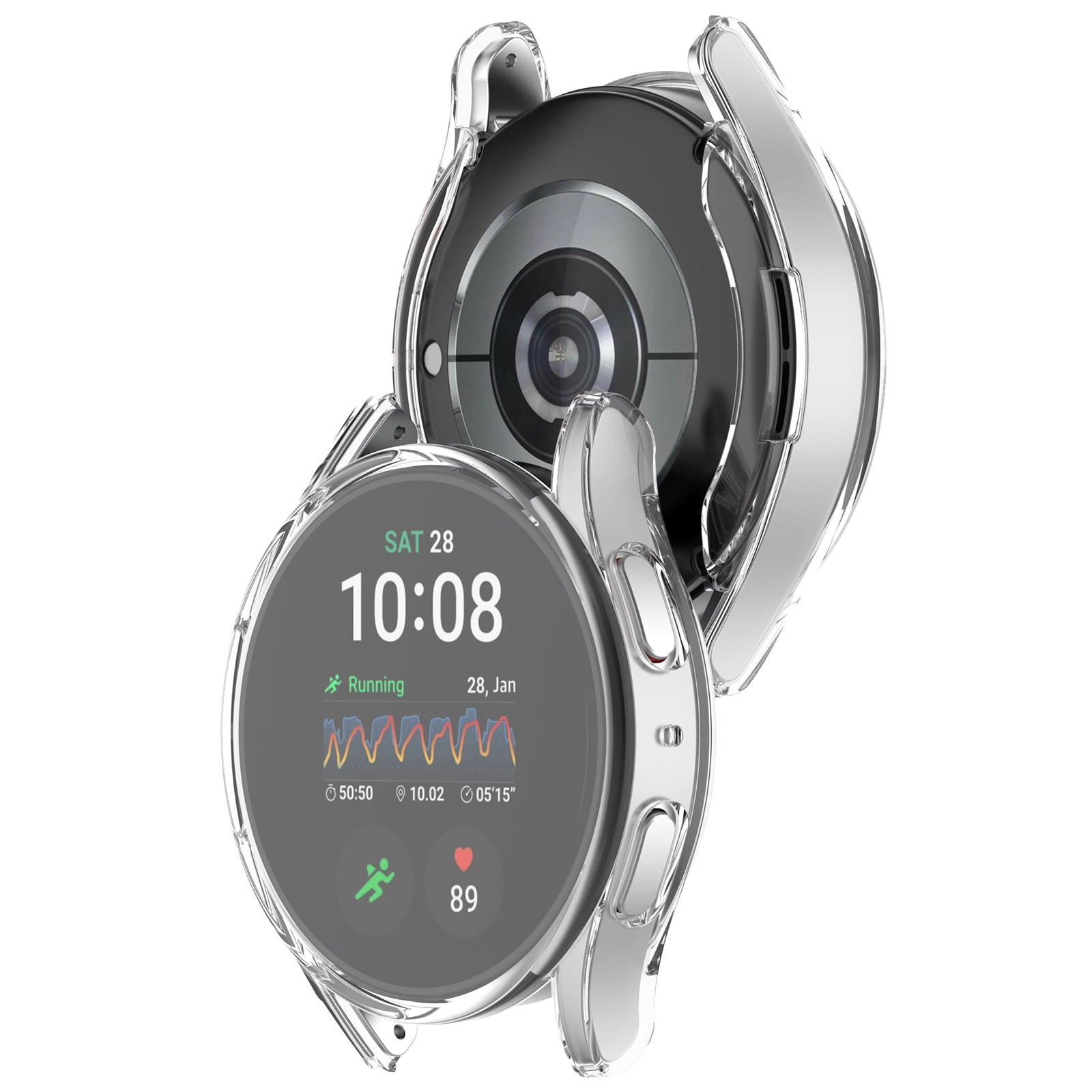 Nakładka na tarczę Bizon Felipe do Galaxy Watch 7 40mm Przezroczysty