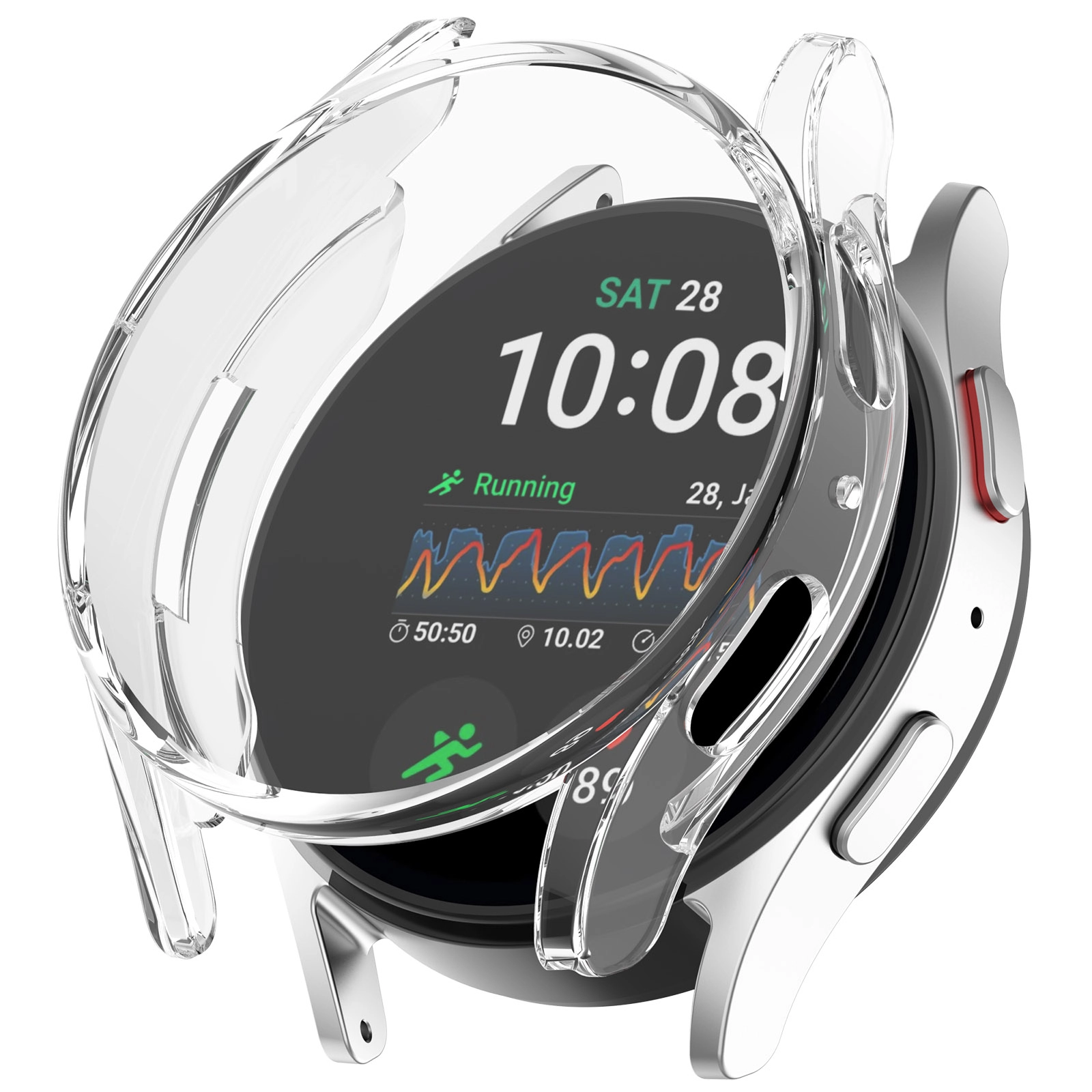 Nakładka na tarczę Bizon Felipe do Galaxy Watch 7 40mm Przezroczysty