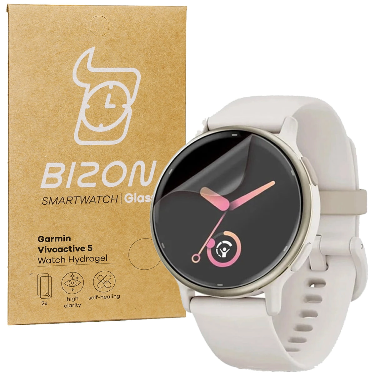 Folia hydrożelowa Bizon na ekran do Garmin Vivoactive 5 2 sztuki