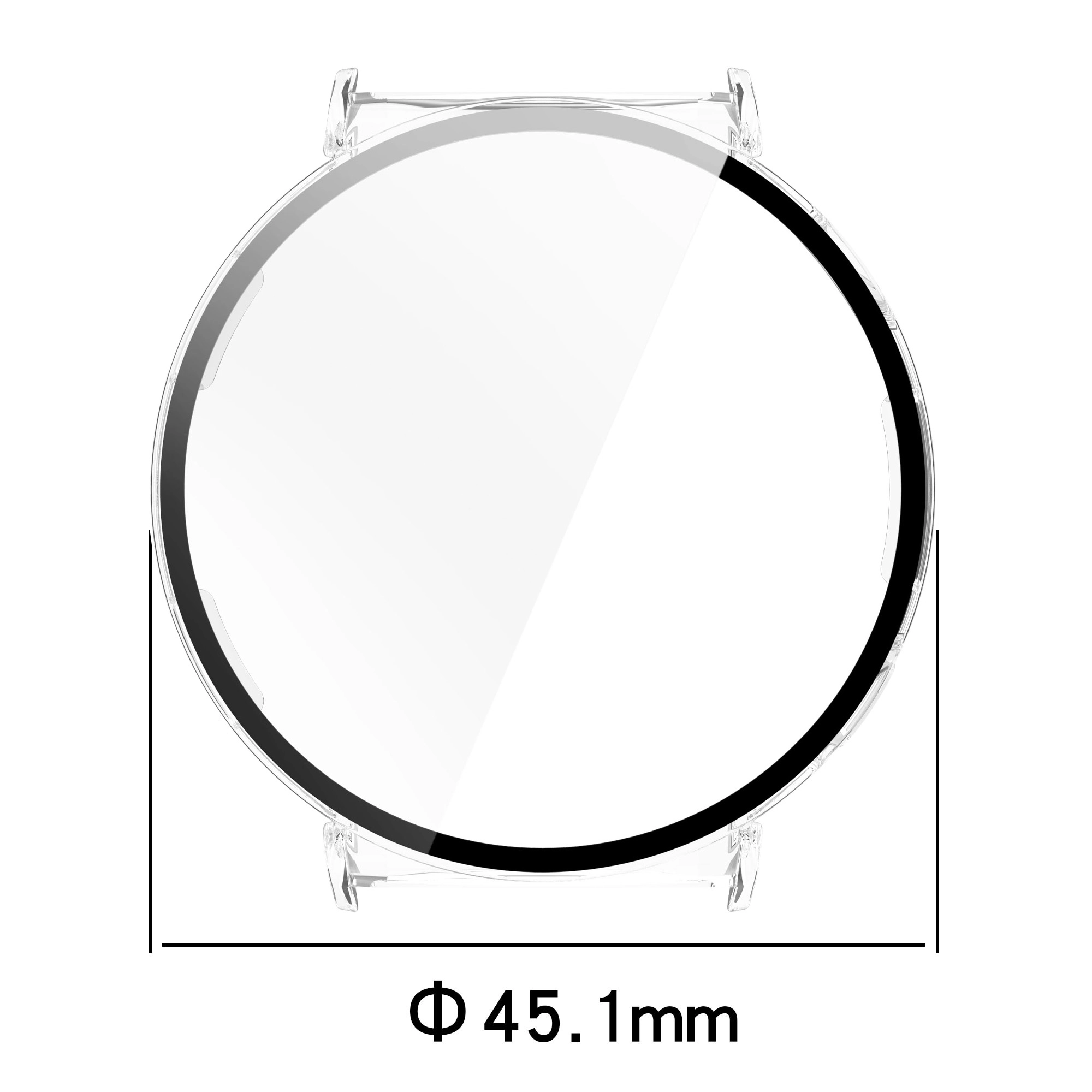Nakładka na tarczę Bizon ze szkłem do Huawei Watch GT 5 41mm Przezroczysty