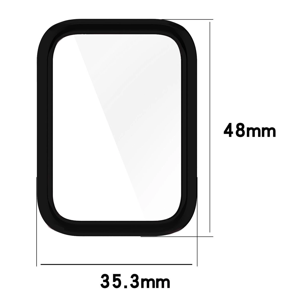 Nakładka na tarczę Bizon Felipe do Xiaomi Smart Band 8 Pro Czarny