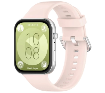 Pasek Bizon Strap Watch Silicone Pro SR do Huawei Watch Fit 3 Jasno-różowy