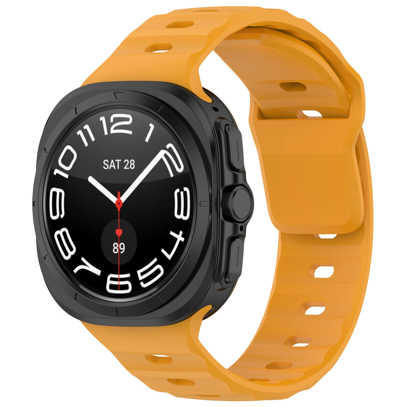 Pasek Bizon Strap Watch Silicone G do Galaxy Watch Ultra 47mm Żółty