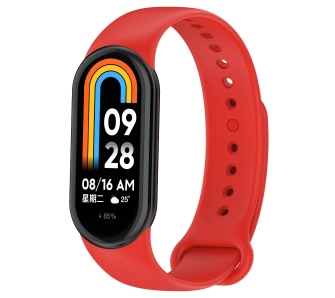 Pasek Bizon Strap Watch Dots do Xiaomi Mi Smart Band 8 Czerwony