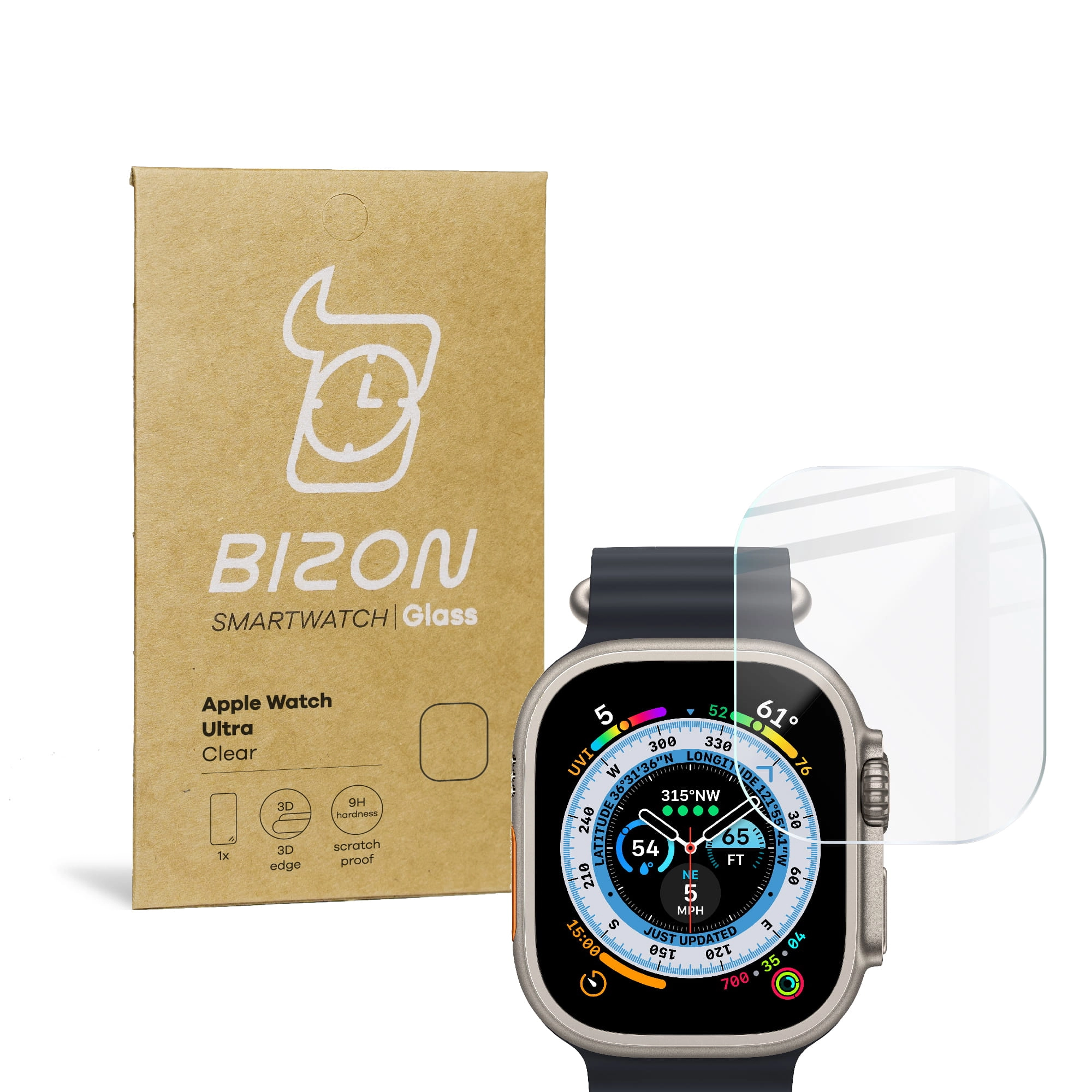 Szkło hartowane Bizon Watch Clear do Apple Watch Ultra 2/1 49mm