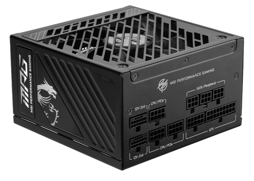 Zasilacz MSI MPG A850GS PCIE5 850W 80+ Gold Czarny