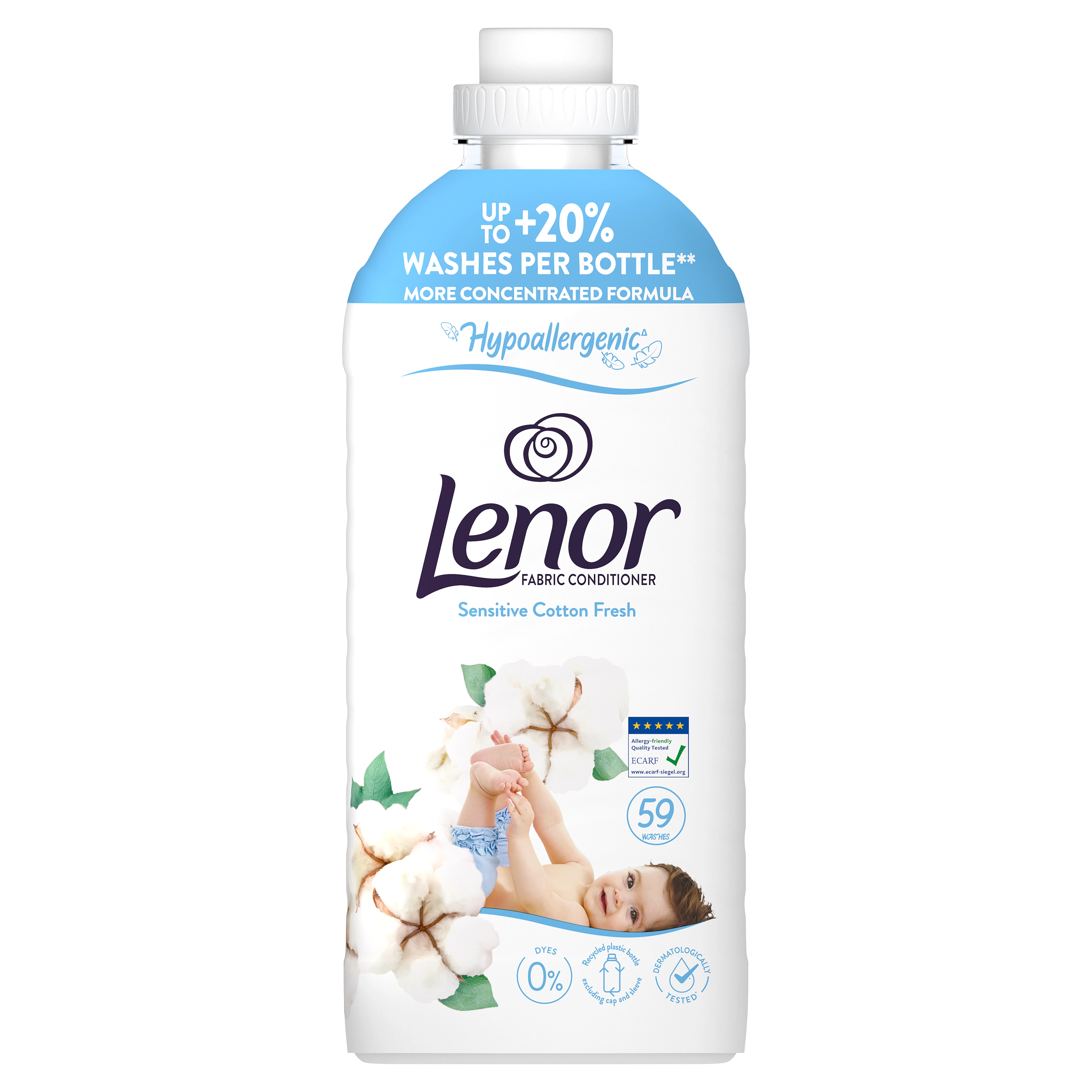 Płyn do płukania Lenor Sensitive Cotton Fresh 59 prań 1,239l