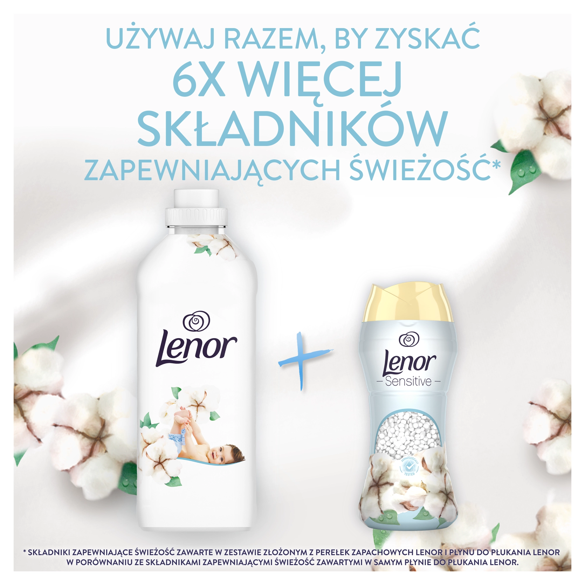 Płyn do płukania Lenor Sensitive Cotton Fresh 59 prań 1,239l