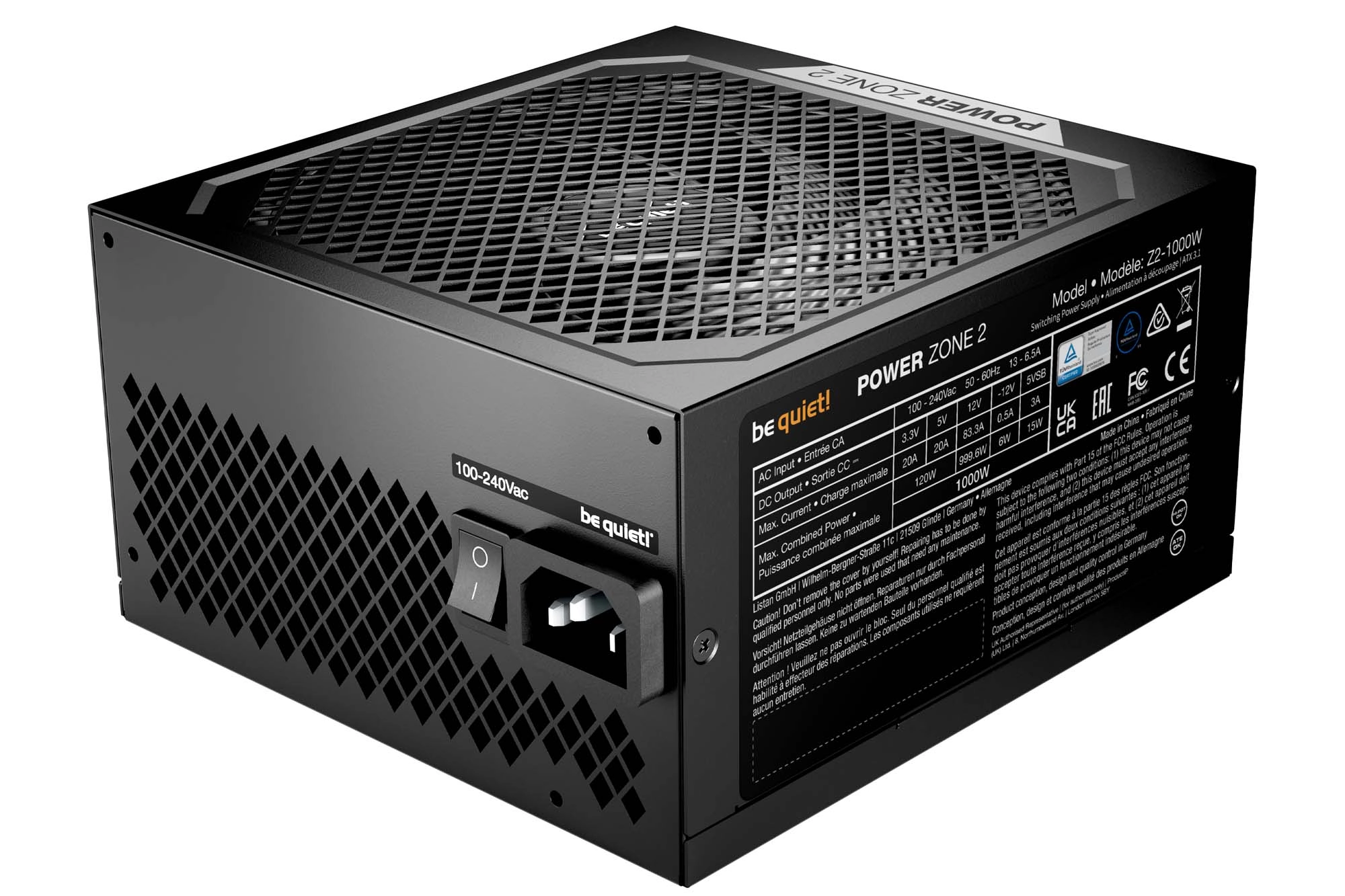 Zasilacz be quiet! Power Zone 2 1000W 80+ Platinum Czarny