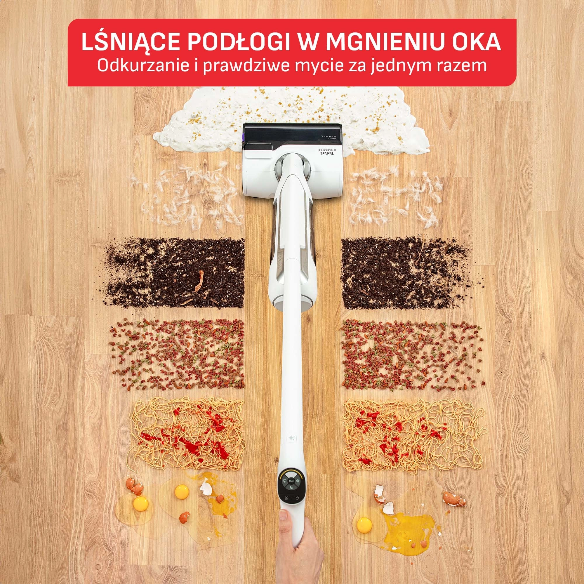 Odkurzacz Tefal X-Clean 10 GF7540 60min Funkcja mycia