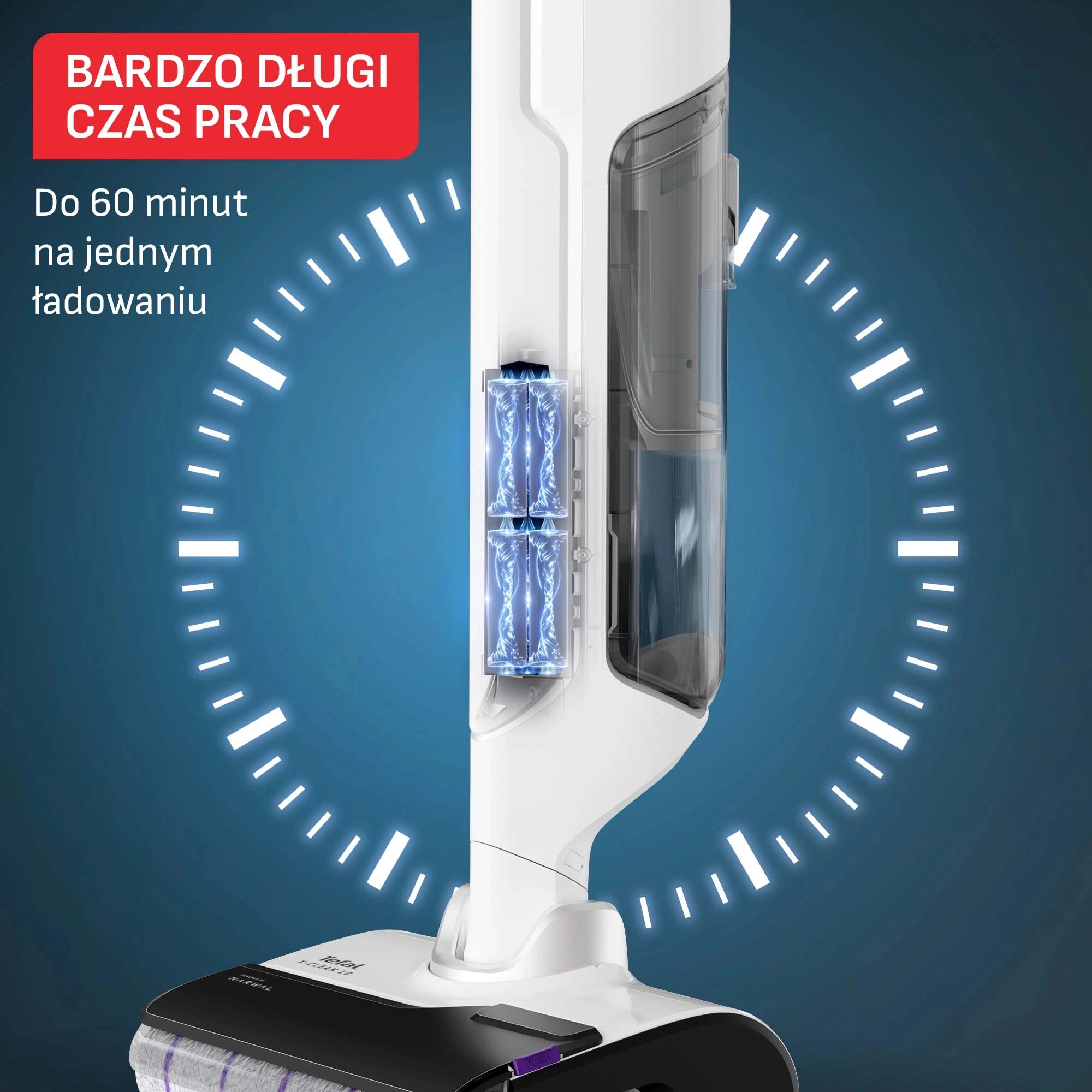Odkurzacz Tefal X-Clean 10 GF7540 60min Funkcja mycia
