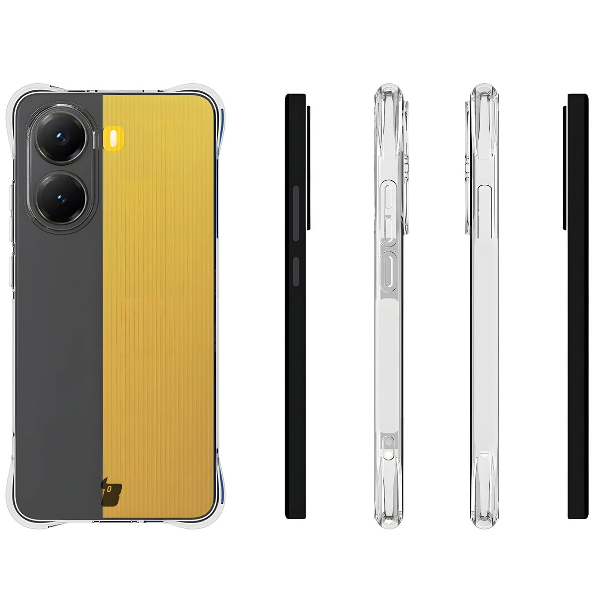 Etui Bizon Elastyczne Salpa do Poco X7 Pro Przezroczysty