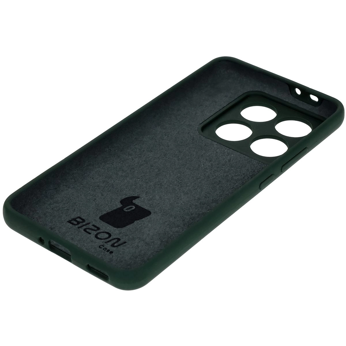 Etui Bizon Silikonowe Soft do Xiaomi 14T Pro Ciemnozielony