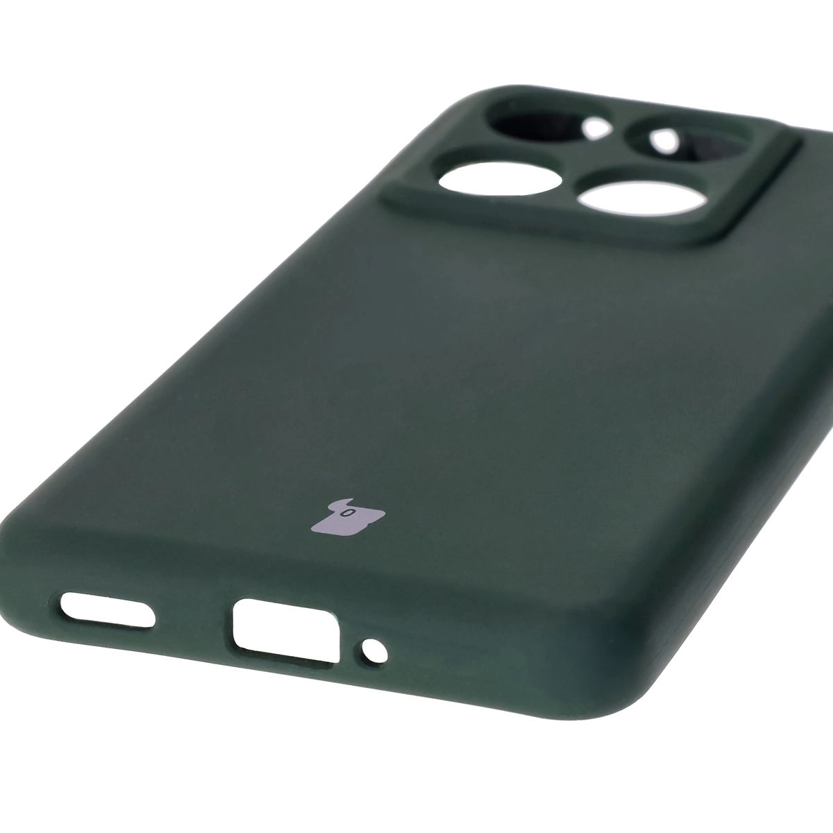 Etui Bizon Silikonowe Soft do Xiaomi 14T Pro Ciemnozielony