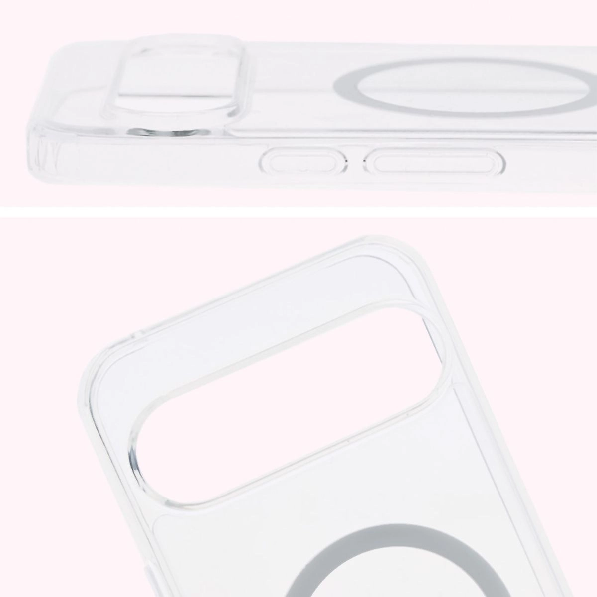 Etui Bizon CrystalO z MagSafe do Google Pixel 9 Pro XL Przezroczyste