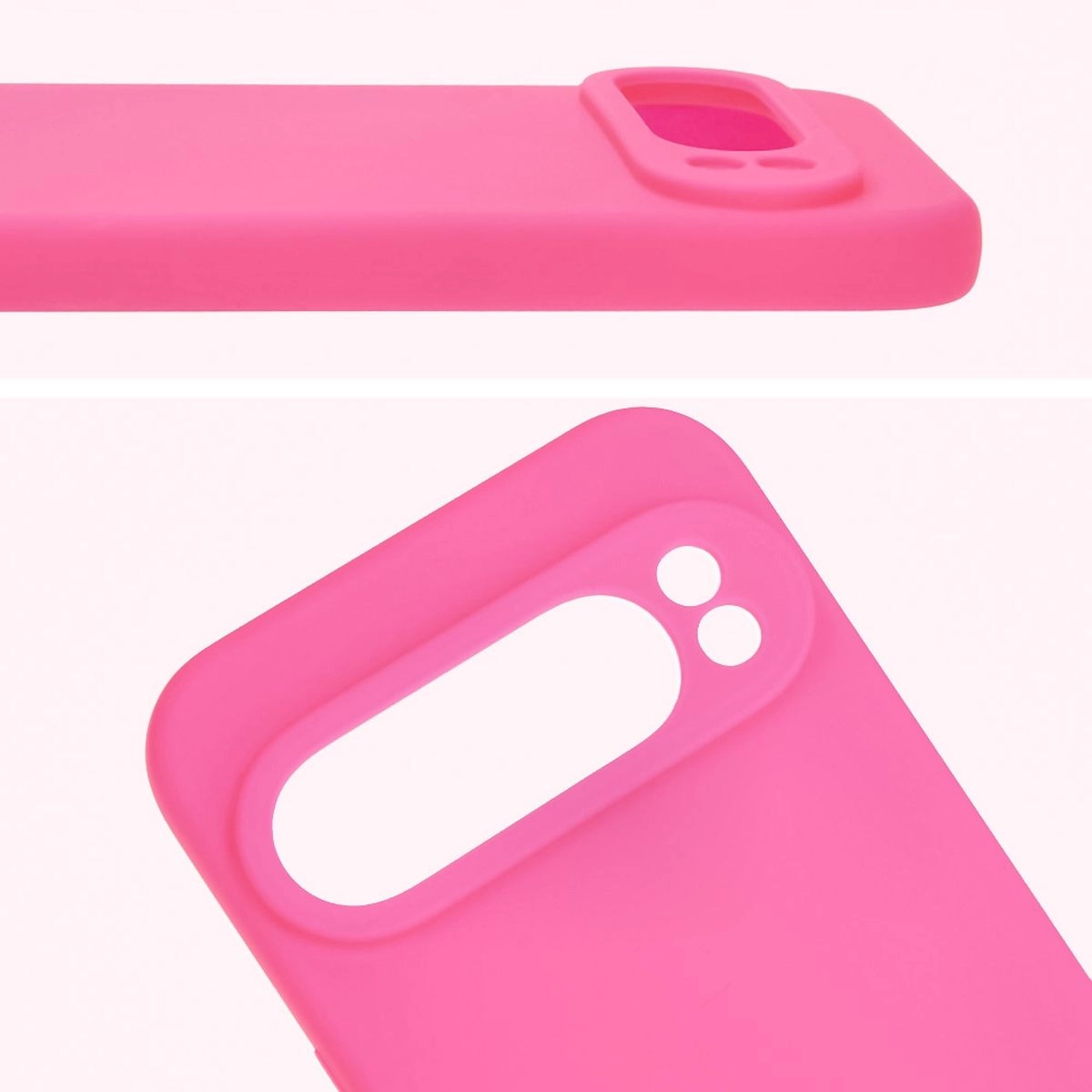 Etui Bizon Silikonowe Soft do Google Pixel 9 Pro XL Neonowo-różowy