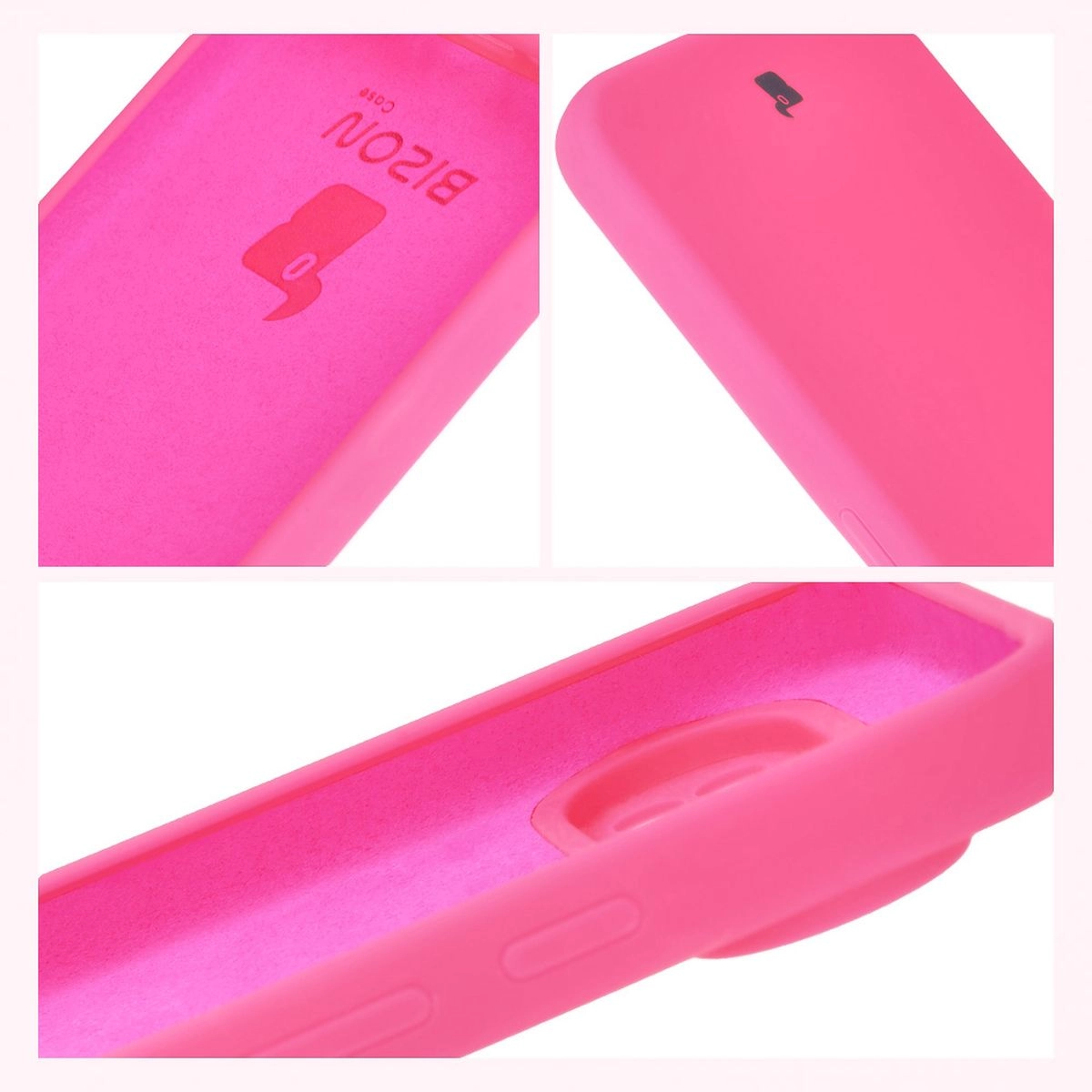 Etui Bizon Silikonowe Soft do Google Pixel 9 Pro XL Neonowo-różowy
