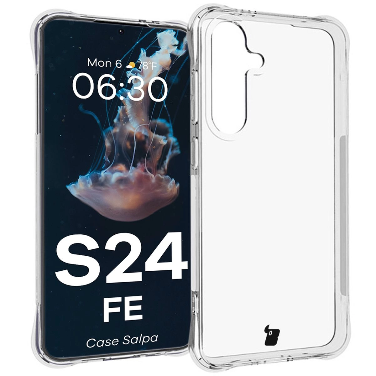 Etui Bizon Elastyczne Salpa do Galaxy S24 FE Przezroczysty