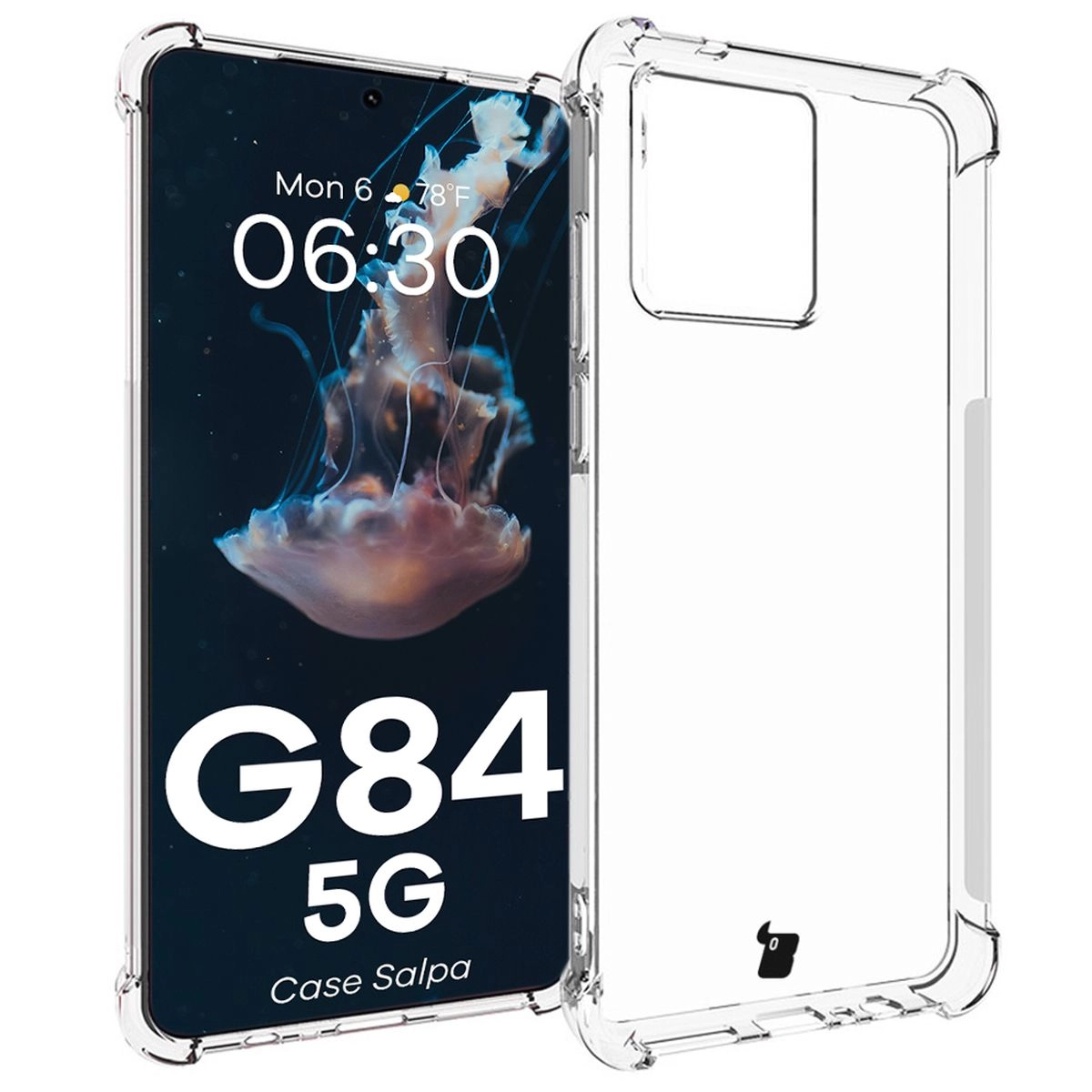 Etui Bizon Elastyczne Salpa do Motorola Moto G84 5G Przezroczysty