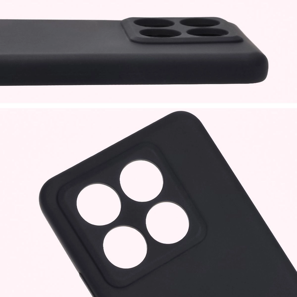 Etui Bizon Silikonowe Soft do Xiaomi 14T Pro Czarny