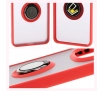 Etui Bizon z uchwytem na palec Hybrid Ring do Xiaomi Redmi Note 14 Pro 5G / Poco X7 Przydymione z czerwoną ramką