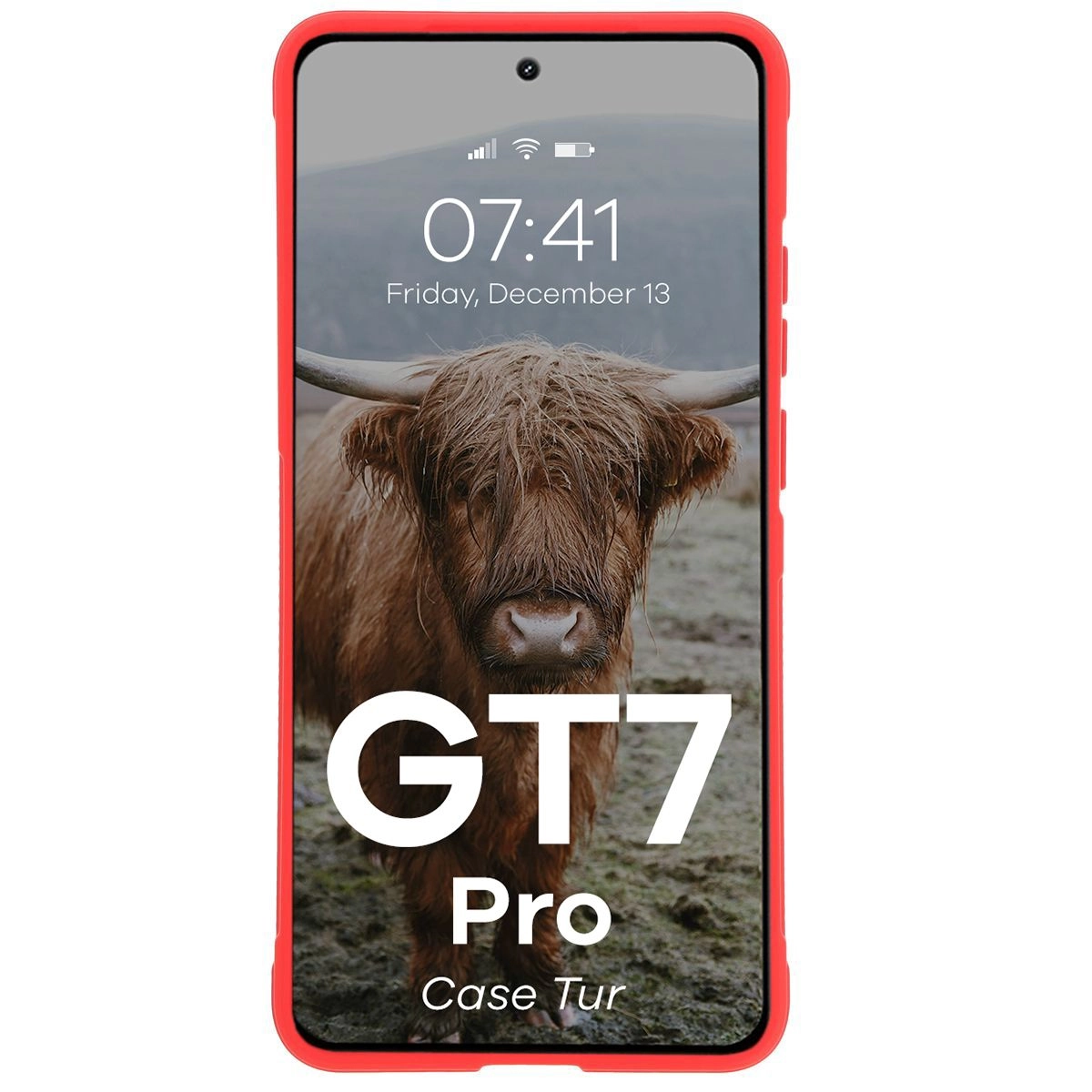 Etui Bizon Tur do Realme GT 7 Pro Czerwony