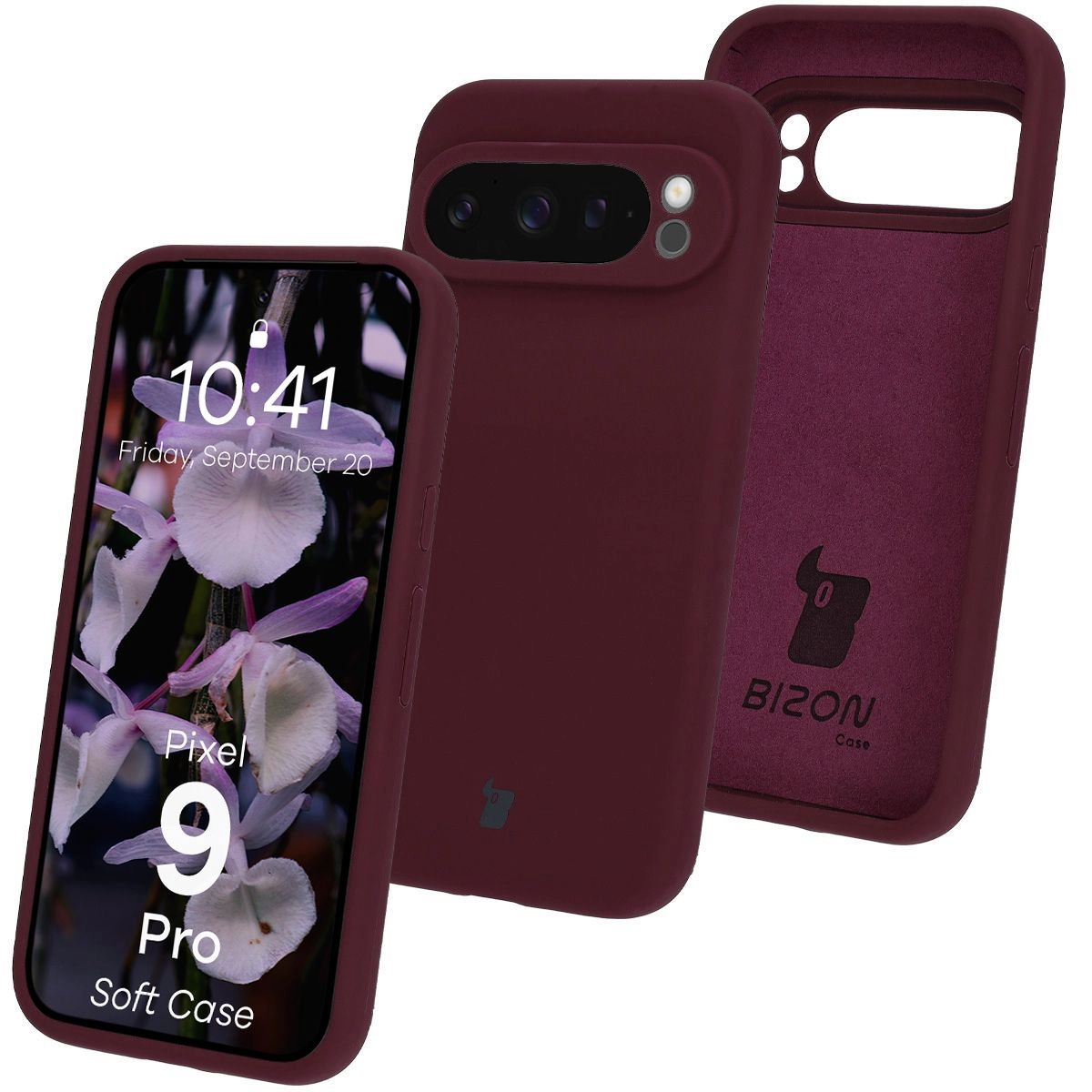 Etui Bizon Silikonowe Soft do Google Pixel 9 Pro Ciemno-fioletowy