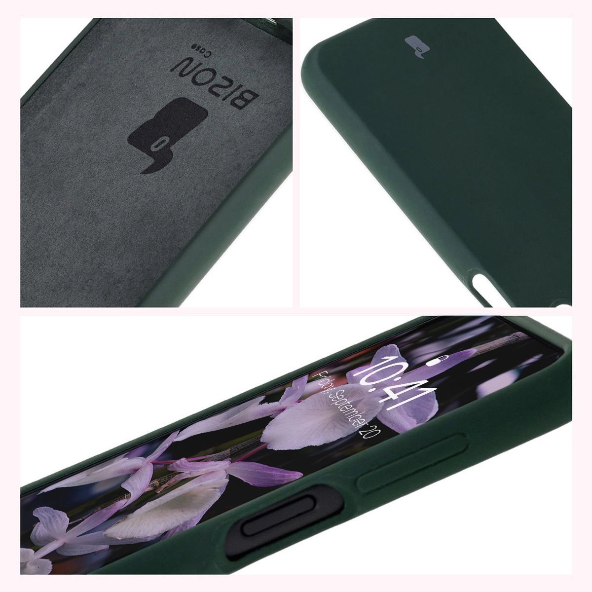 Etui Bizon Silikonowe Soft do Galaxy A16 4G/5G Ciemnozielony
